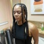 Small knotless braids mid back