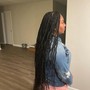 Medium boho knottless boxbraids