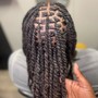 Butt Length Braids Over Locs