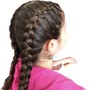 French braids shoulder length