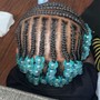 Girls natural hair with beads