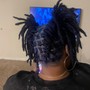 Loc retwist style and color