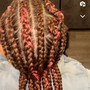 Medium knotless braids