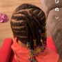 Medium feed in braids(6-8)