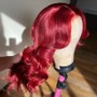 Hand stitched closure wig