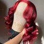 Hand stitched closure wig