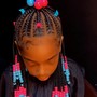 Kid's Feedin Cornrows w/ Knotless Braids