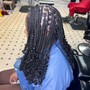 Med knotless braids