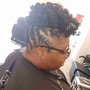 Updos with braiding hair