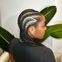 Cornrows - Medium (plain or swirls )