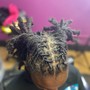 Loc retwist (ear length)