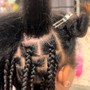 Medium Knotless and Box Braids (Mid Back)