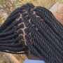 Knotless braids med size