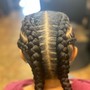 French Braids with Partial Sew In