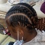 Straight back braids