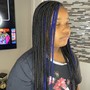 Small box braids middle back