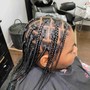 Box Braids men women and kids medium size box braids