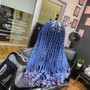 Back Peek-a-boo Color Blend - Adult Medium Knotless Braids/Lower Back + Hair Included