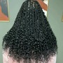 Jumbo mid back knotless braids