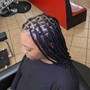 Flat twist cornrows