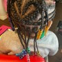 Kids Cornrows w/hair& beads