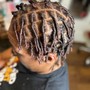 Loc Extensions added to natural hair