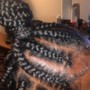 Half Up- Half Down Feed-In Braids