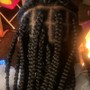 Straight back Cornrows (6 Braids)