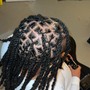 Loc Extensions added to natural hair