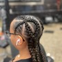 Feed ins 6+ braids (cornrow)