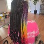 Kids knotless Braids w/curls or beads