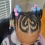 Kid's Braids with hair added