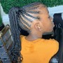 Kid's scalp Braids/wt /weave7y-10yrs beads or curls