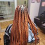 Back Peek-a-boo Color Blend - Adult Medium Knotless Braids/Lower Back + Hair Included