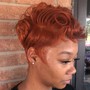 Glue in Extensions, Women's Cut, Relaxer