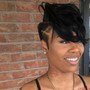 Short hair quick weave