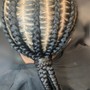 Partial/tribal/feed in braids with sew in