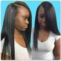 Quick Weave Ponytail Half Up Half Down