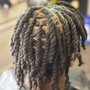 Loc Retwist and Style (ear length)