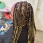 Cornrows with double strand twists- natural hair