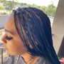 Braids with French curls