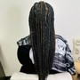 Goddess Locs with synthetic curls(Midback)