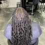 Feeds in braids with box braids