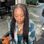 Feeds in braids with box braids