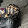 Large Knotless Braids W/ Hair included (Color 1b ,27&30)