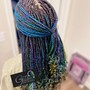 Individual Braids w/wavvy ends