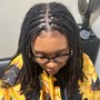 Loc comb out, just the ends for curly ends