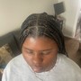 Loc attachments/extensions with hair