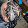 Mens stitch Braids Cornrows