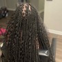 Large box braids (waist length)